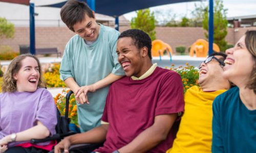 A group of disabled people